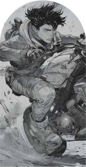 Wall Art Raida - mural łuk w komiksową postać