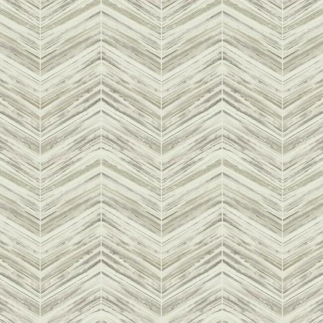 York BW3912 Black and White Resource Library Petite Watercolor Chevron Linen - tapeta w akwarelową jodełkę