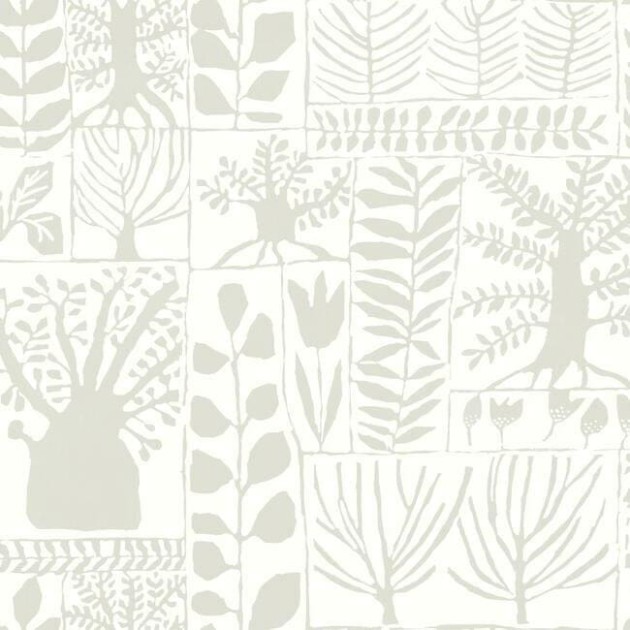 York BW3861 Black and White Resource Library Primitive Trees Neutral - tapeta w drzewa