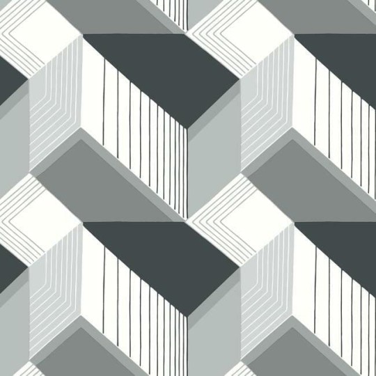 York BW3882 Black and White Resource Library Graphic Geo Blocks Black/White - tapeta w geometryczny wzór