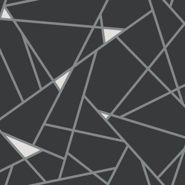 York BW3985 Black and White Resource Library Prismatic Black - tapeta w geometryczny wzór