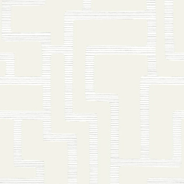 York BW3832 Black and White Resource Library Graphic Polyomino Pearl - tapeta w geometryczny wzór