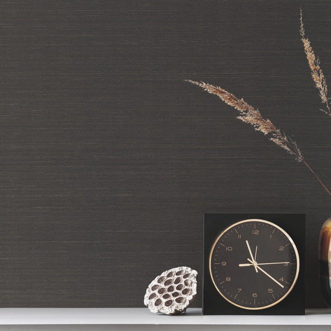 York AB2195 Black and White Resource Library Sisal Black - ręcznie tkana tapeta strukturalna z sizalu