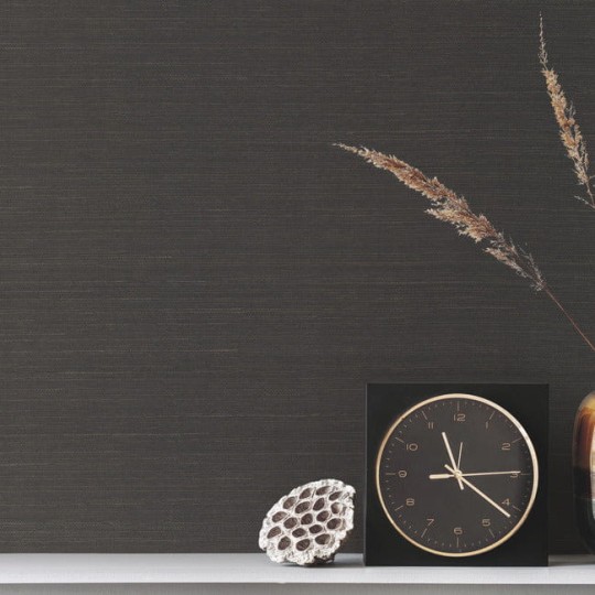 York AB2195 Black and White Resource Library Sisal Black - ręcznie tkana tapeta strukturalna z sizalu