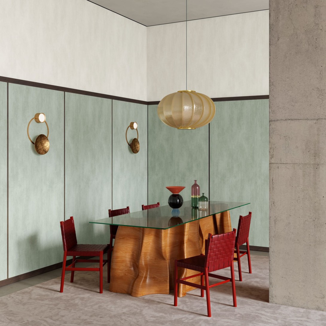 Arte 59502 Essentials Washed Linen Ruby - tapeta imitująca len