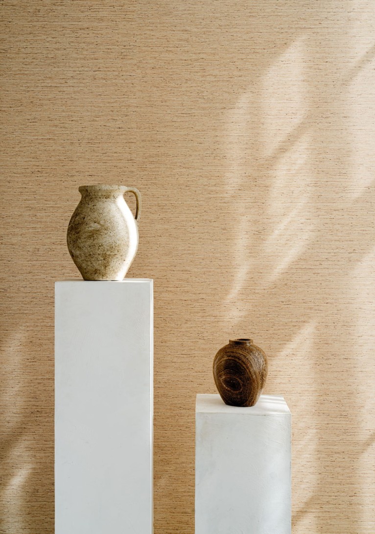 Arte 73512 Pampas Motas Cocoa - tapeta imitująca tkaninę z roślin maranty