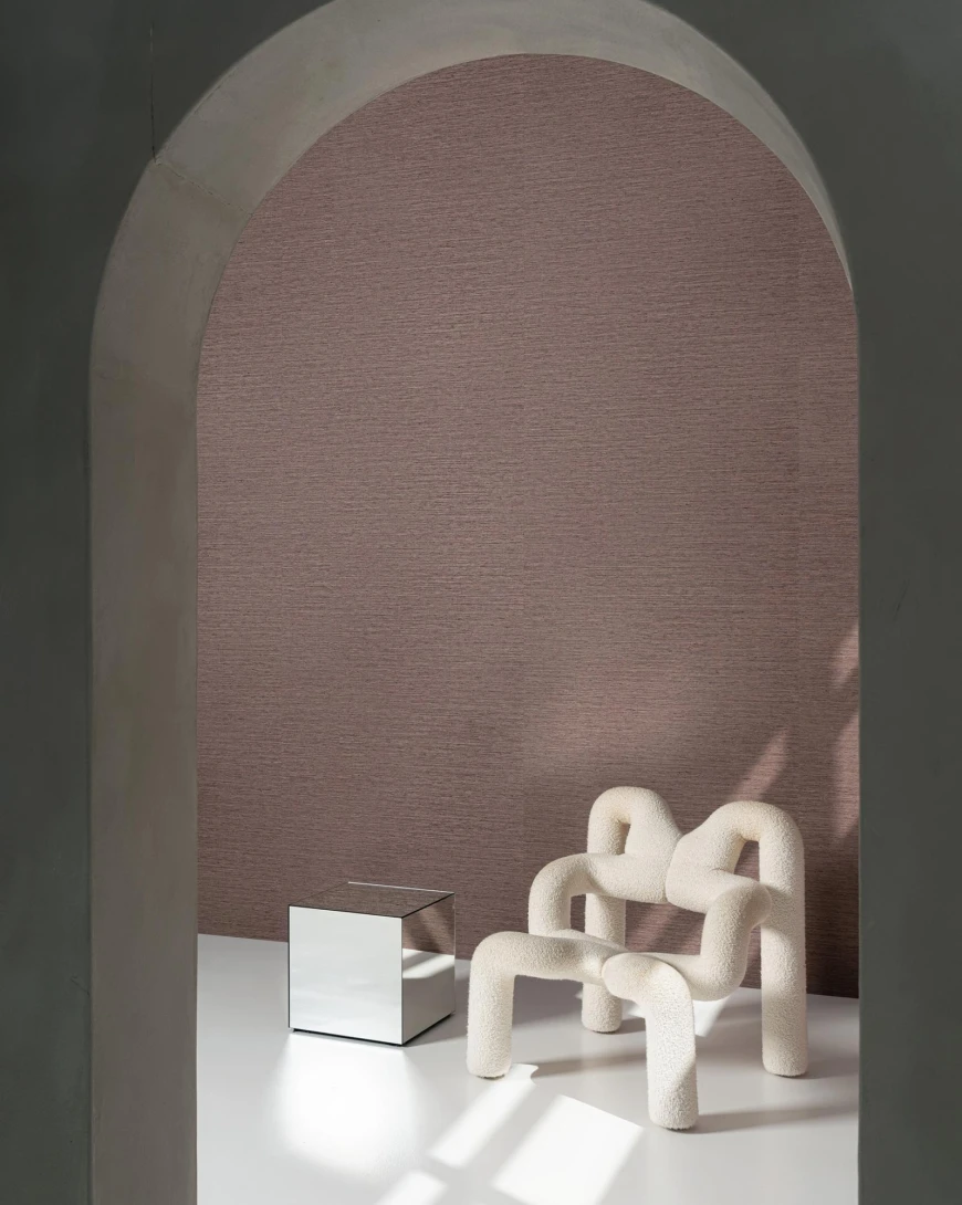 Arte 73513 Pampas Motas Vintage Pink - tapeta imitująca tkaninę z roślin maranty
