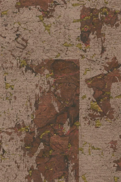 Arte 48046 All Naturals Eclat Mahogany - tapeta o wzorze blokowym z korka z połyskiem