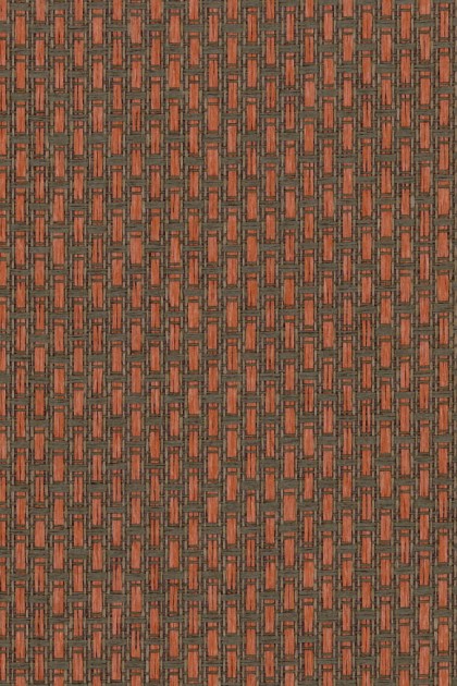 Arte 28060 All Naturals Ferox Red Ox - tapeta geometryczna z grubo tkanych prządz papierowych