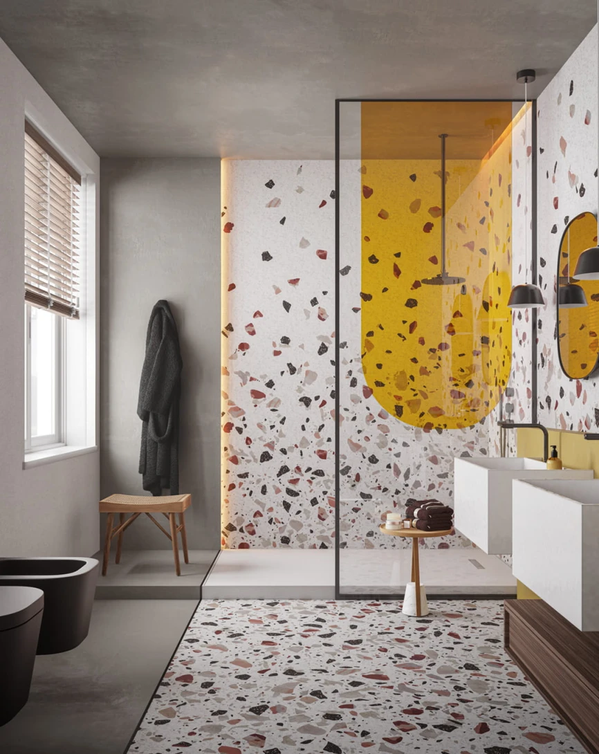 Inkiostro Bianco INKKNOO2402C Water-drop Sand Stones - mural lastryko