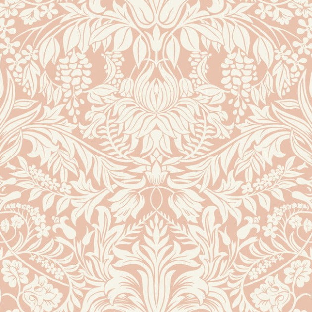 York AC9191 Ronald Redding Arts and Crafts Lockwood Damask Blush - tapeta w roślinne ornamenty