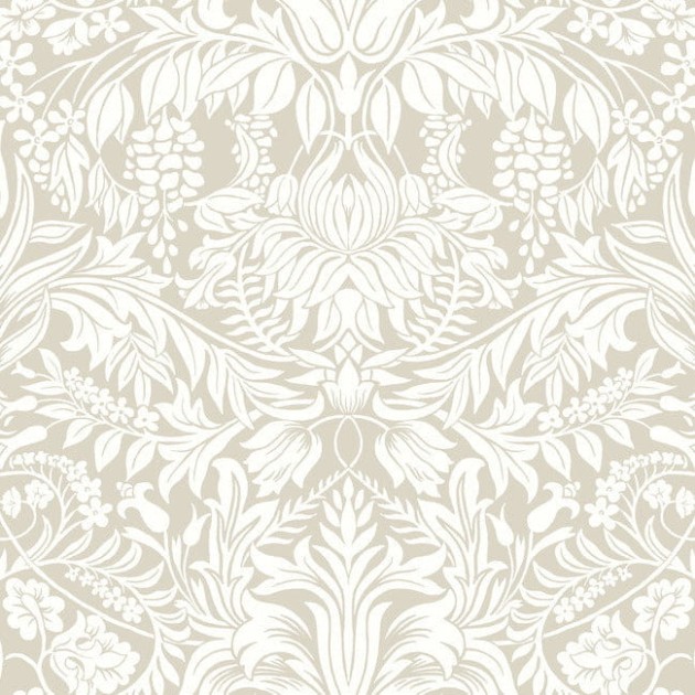 York AC9194 Ronald Redding Arts and Crafts Lockwood Damask Beige - tapeta w roślinne ornamenty