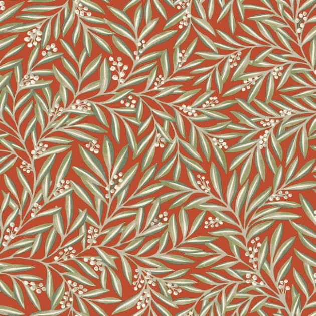 York AC9131 Ronald Redding Arts and Crafts Rowan Rust - tapeta w liście i jagody