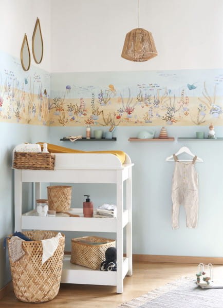 Casadeco OUTD 200730073 Once Upon A Time 2 Ocean Floor Multico - border dla dzieci w podwodny krajobraz