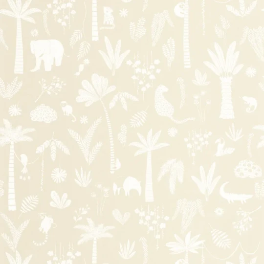 Casadeco OUTD 200761221 Once Upon A Time 2 Poetic Jungle Lin - tapeta dla dzieci w egzotyczne zwierzęta i rośliny