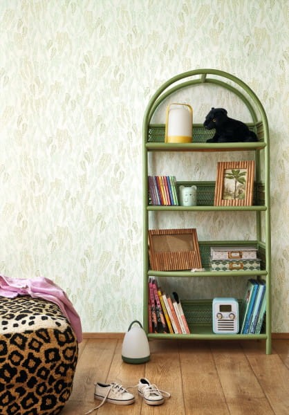 Casadeco OUTD 200794343 Once Upon A Time 2 Walk In The Jungle Rose blush - tapeta dla dzieci w egzotyczne rośliny