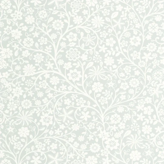 Casadeco OUTD 200836442 Once Upon A Time 2 Poetic Flowers Bleu doux - tapeta w motyw roślinny