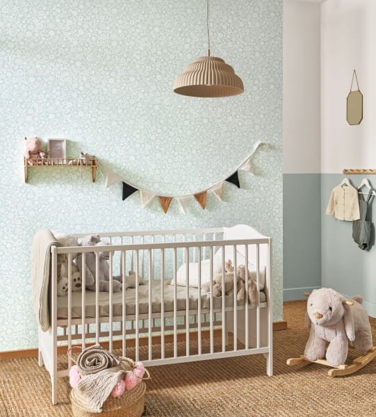 Casadeco OUTD 200836442 Once Upon A Time 2 Poetic Flowers Bleu doux - tapeta w motyw roślinny