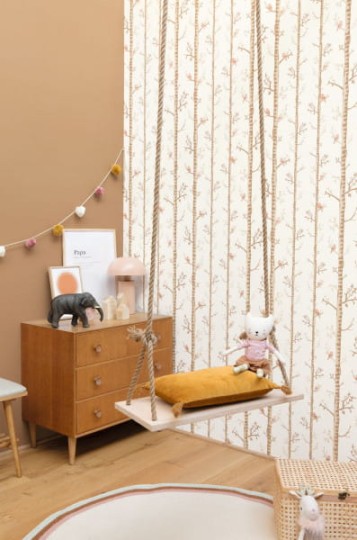 Casadeco OUTD 69861303 Once Upon A Time 2 Smile Uni Beige - beżowa tapeta