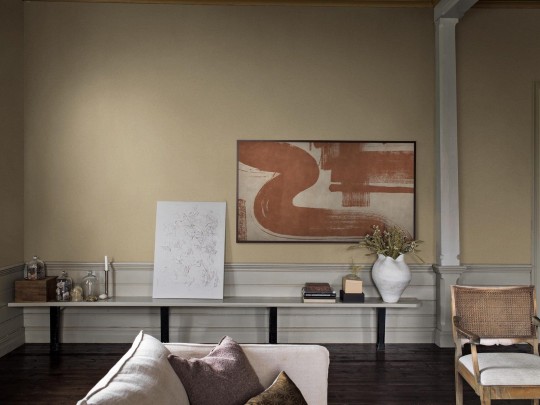 Boras Tapeter 6126 Shades Canvas Yellow - żółta tapeta imitująca tkaninę