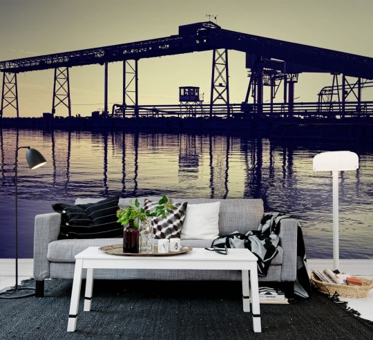 Rebel Walls R13701 Web Selection Harbor Happenings - mural w krajobraz portu