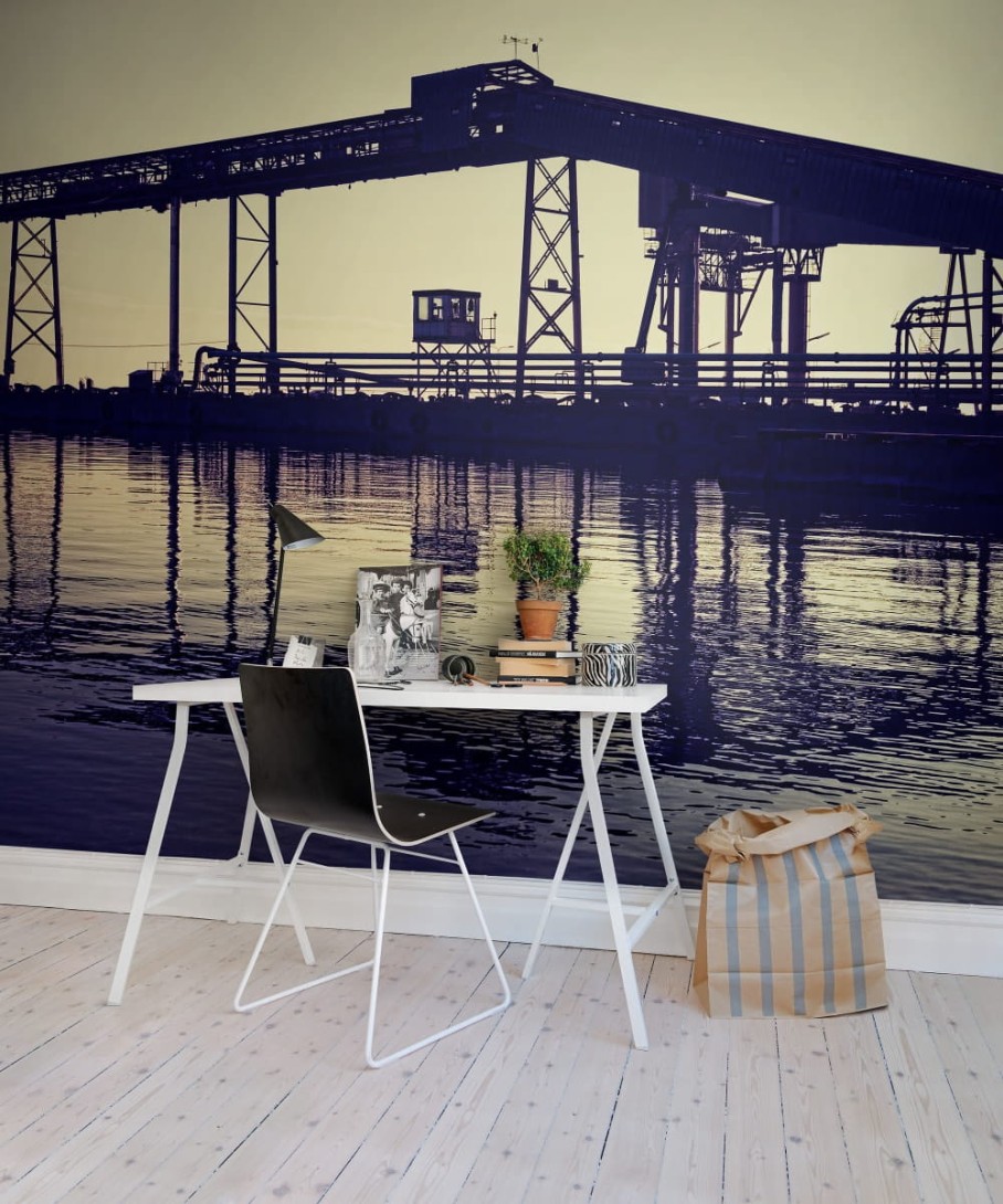 Rebel Walls R13701 Web Selection Harbor Happenings - mural w krajobraz portu