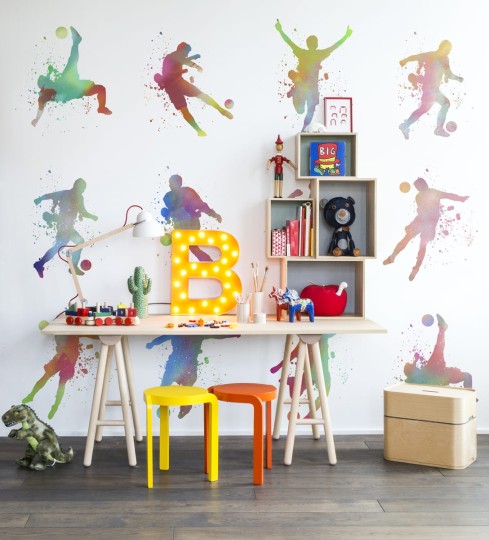 Rebel Walls R13262 Web Selection Footboll Color - mural w piłkarzy