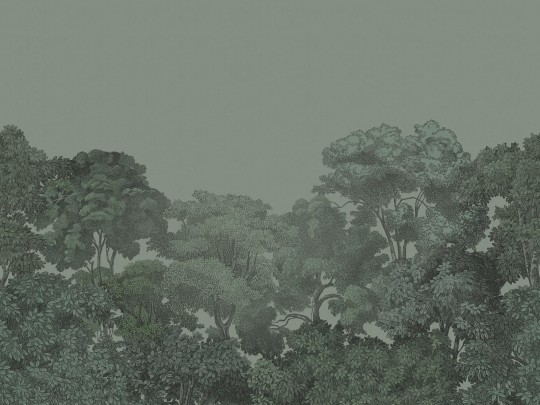 Rebel Walls R13058 Web Selection Bellewood Solid Green - mural w drzewa