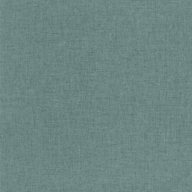 Caselio 103227270 Reliefs Uni Mat Vert malachite chine - tapeta imitująca lnianą tkaninę w kolorze zielononiebieskim