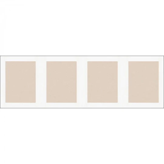 Caselio 105220000 Reliefs Soubassement Jute S Blanc - border imitujący strukturę juty