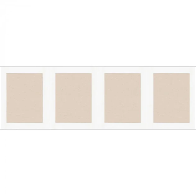 Caselio 105220000 Reliefs Soubassement Jute S Blanc - border imitujący strukturę juty