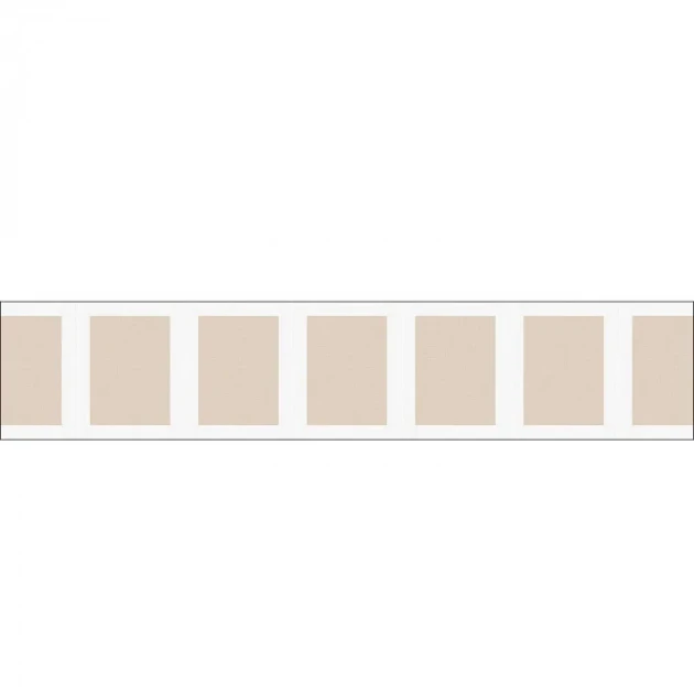 Caselio 105230000 Reliefs Soubassement Jute M Blanc - border imitujący strukturę juty