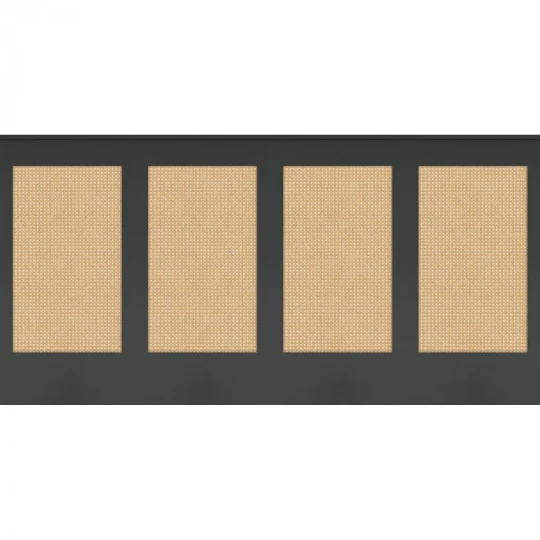 Caselio 106239090 Reliefs Canework Base S Noir - border imitujący plecionkę z trzciny