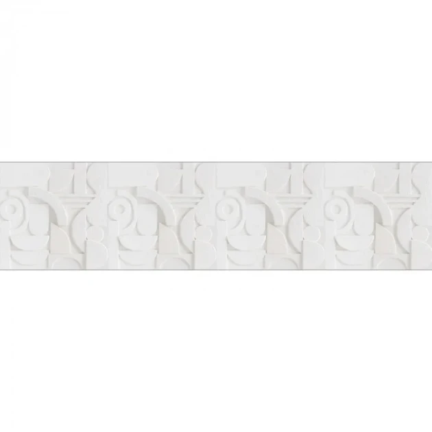 Caselio 106430006 Reliefs Mineral Base M Blanc - border w architektonicznym stylu