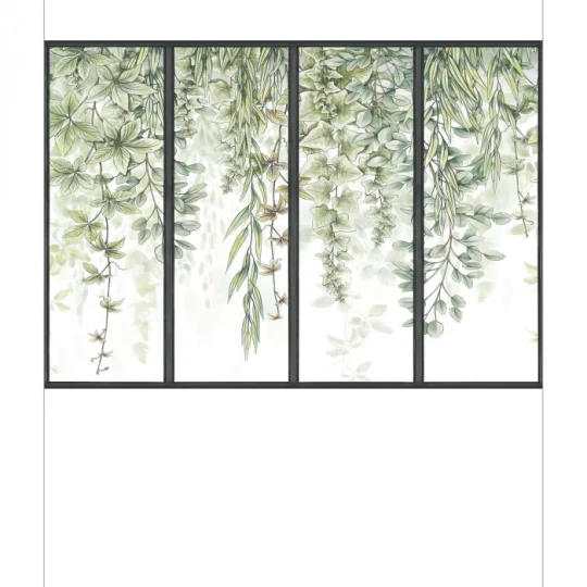 Caselio 106307027 Reliefs Window Vert L - mural w roślinny motyw