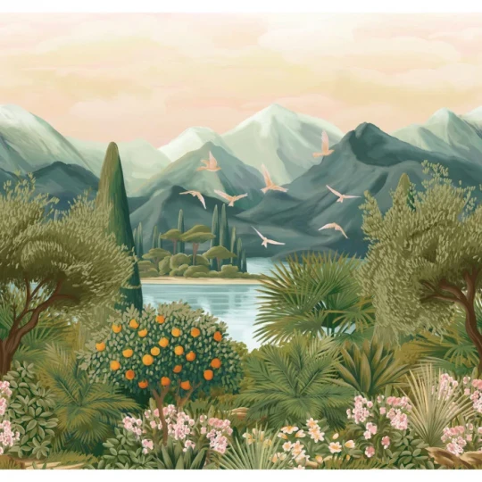 Caselio 106337239 Reliefs Landscape Nature L - mural w roślinny krajobraz