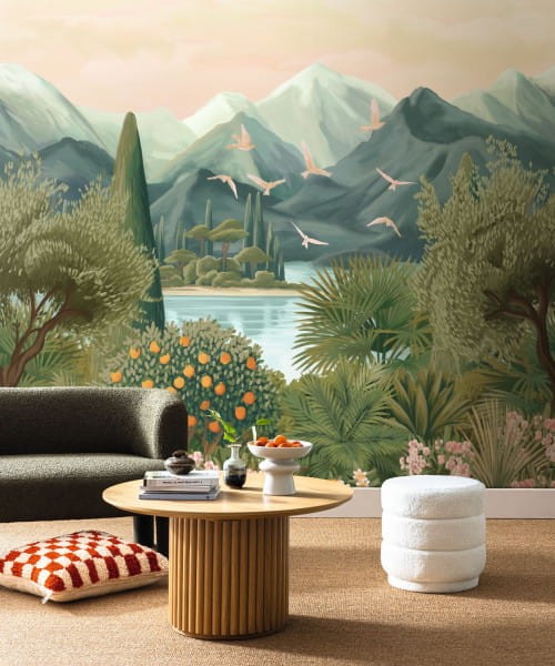 Caselio 106337239 Reliefs Landscape Nature L - mural w roślinny krajobraz