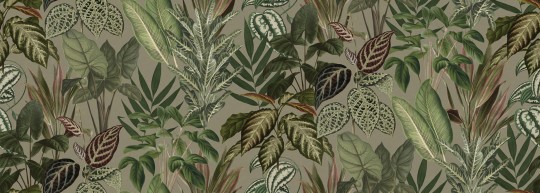 Rebel Walls R19445 Pops Mischievous Jungle Sand - mural w egzotyczne liście