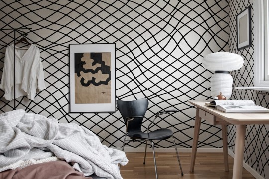 Rebel Walls R19389 Pops Net Graphite - mural w geometryczny trójwymiarowy wzór