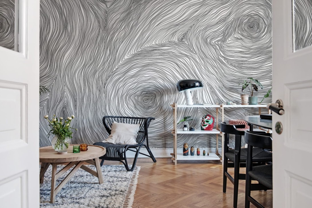 Rebel Walls R19382 Pops Serenity Graphite - mural w abstrakcyjny wzór