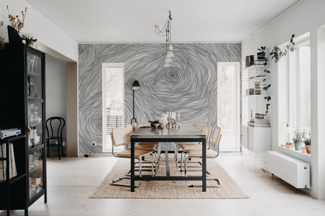 Rebel Walls R19382 Pops Serenity Graphite - mural w abstrakcyjny wzór