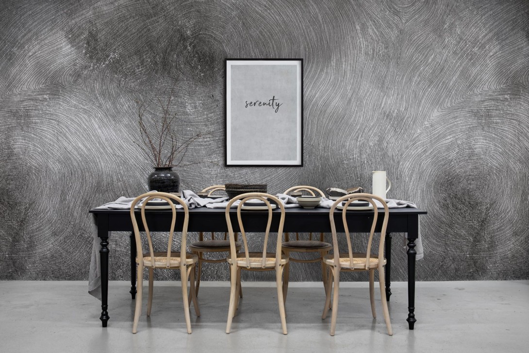 Rebel Walls R17101 Pops Serenity Graphite - mural w abstrakcyjny wzór
