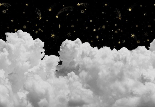 Rebel Walls R19351 Pops Star Cloud Nigh - mural w gwiazdy i chmury