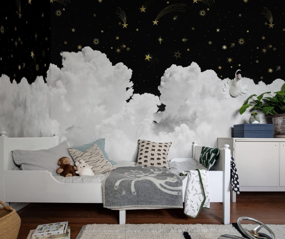 Rebel Walls R19351 Pops Star Cloud Nigh - mural w gwiazdy i chmury