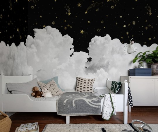 Rebel Walls R19351 Pops Star Cloud Nigh - mural w gwiazdy i chmury