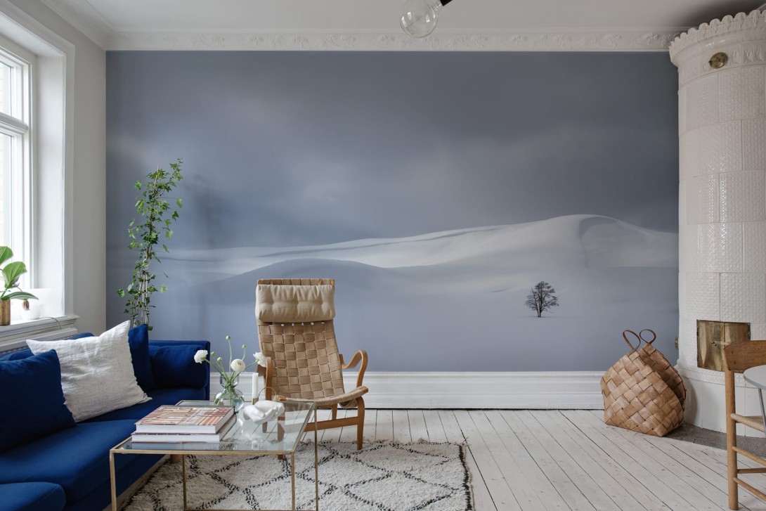 Rebel Walls R19189 Pops Snowy Hills - mural w zimowy krajobraz