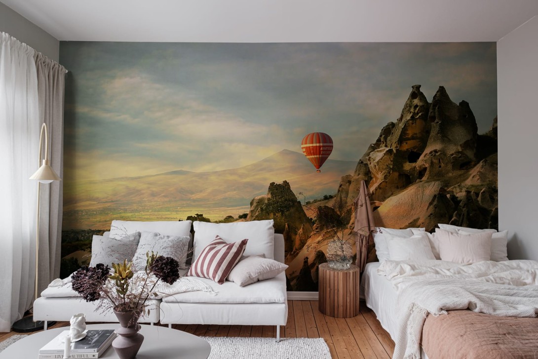 Rebel Walls R19163 Pops Air Balloon - mural w górzysty pejzaż