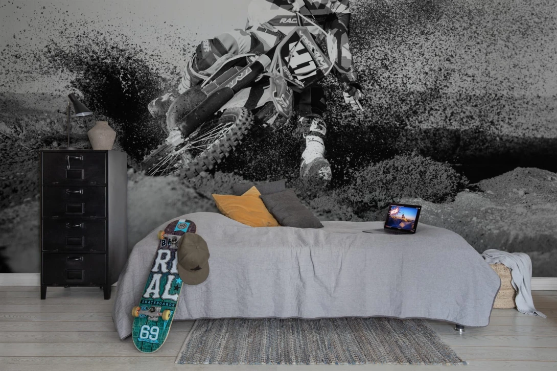 Rebel Walls R19088 Pops Need for Speed - mural w motocyklistę