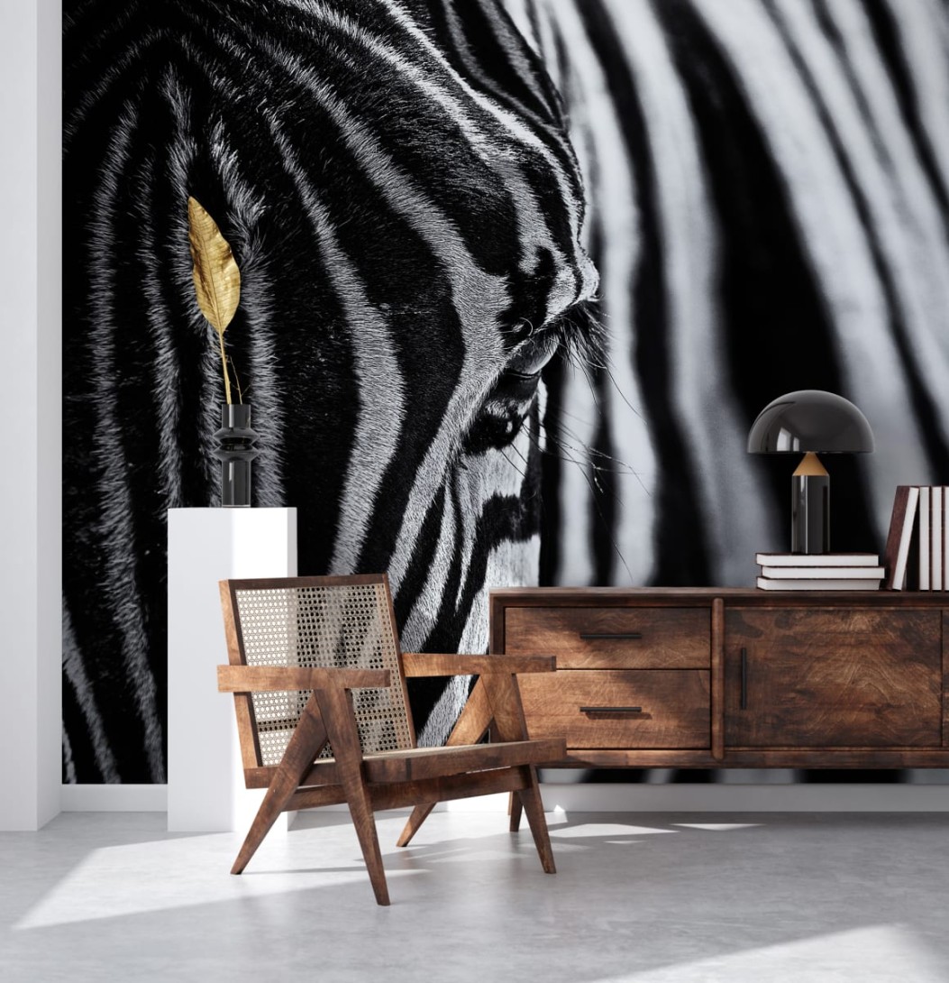 Rebel Walls R19062 Pops Close Up Zebra - mural w zebrę