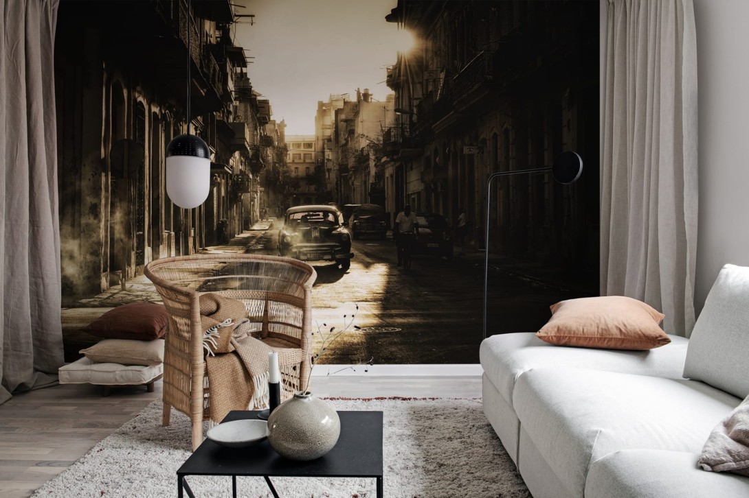 Rebel Walls R19045 Pops Old City - mural w miejski krajobraz w stylu vintage